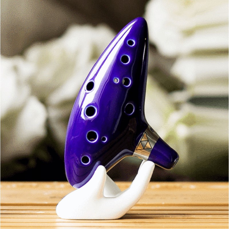 White Ocarina Collector | Ceramic Hand Stand For Ocarina