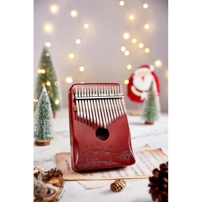 Christmas Design 17 Keys Kalimba | red Color