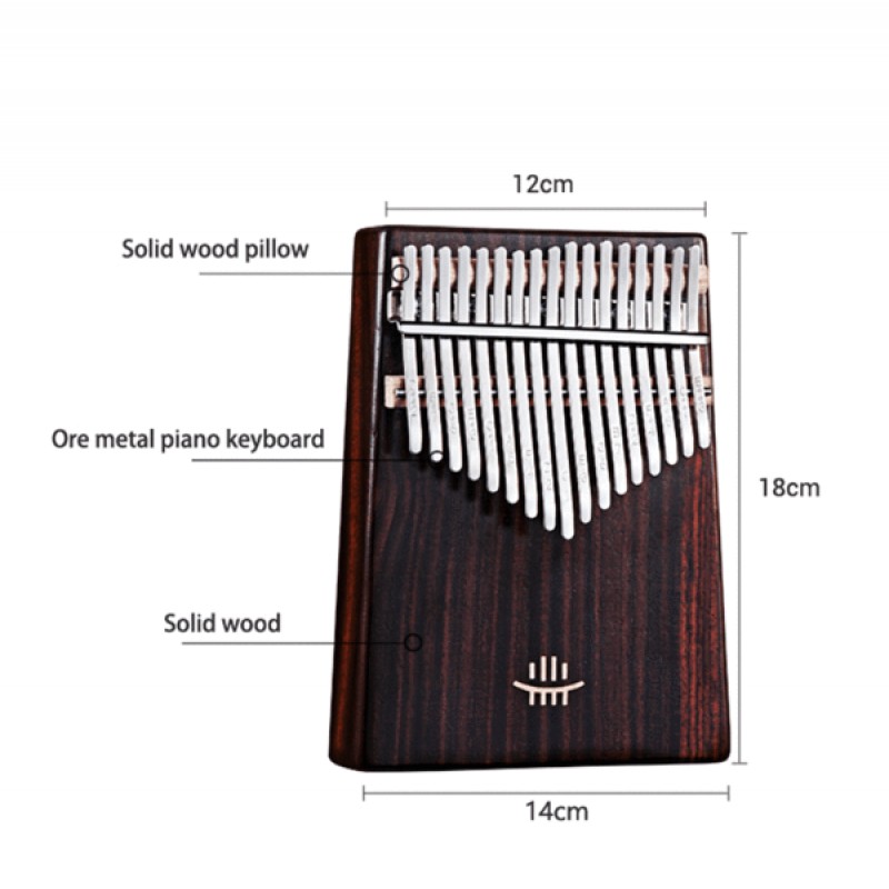 Hluru 17 Keys Kalimba | Rosewood box type