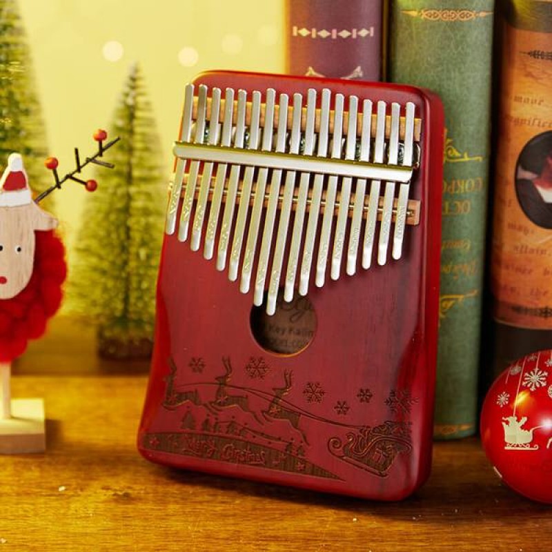 Christmas Design 17 Keys Kalimba | red Color