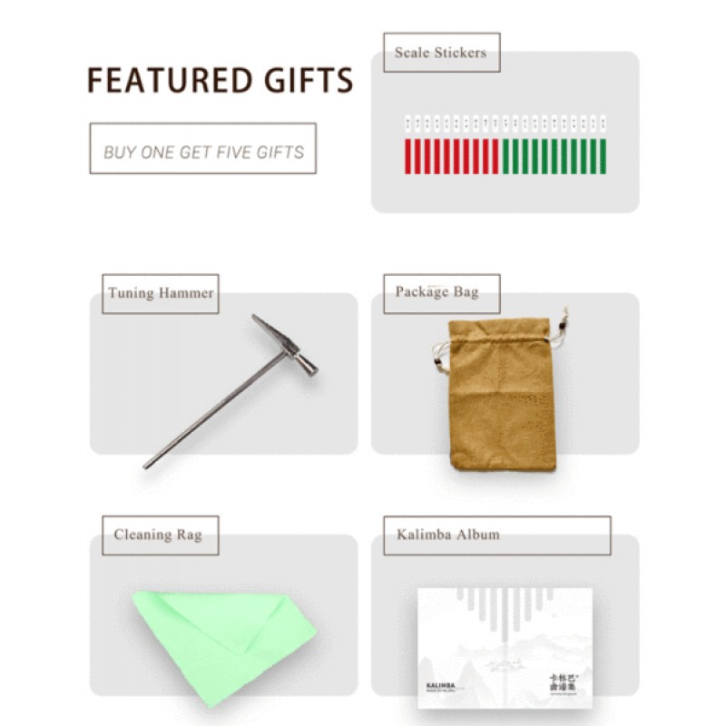 Hluru 17 Key Kalimba Sunflower | C major