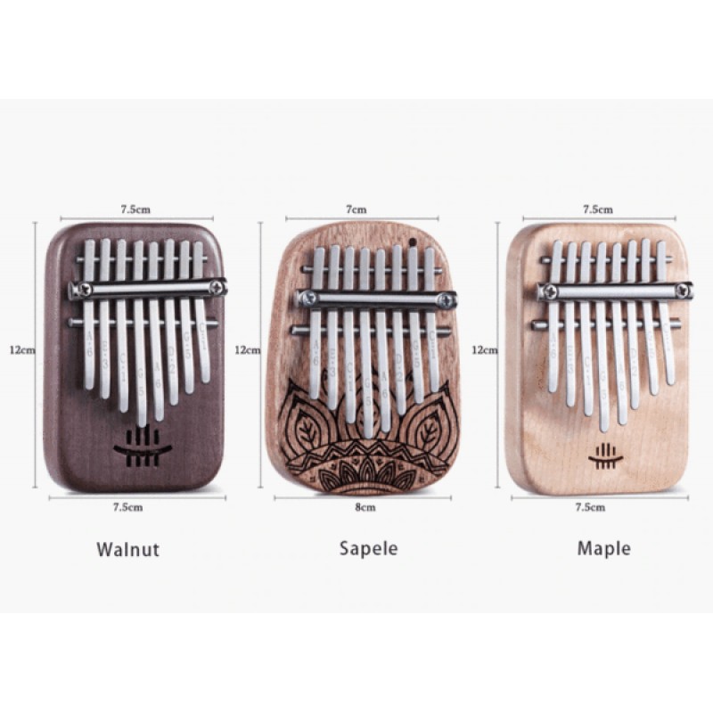 Hluru 8 Keys Mini Kalimba | Maple Wood