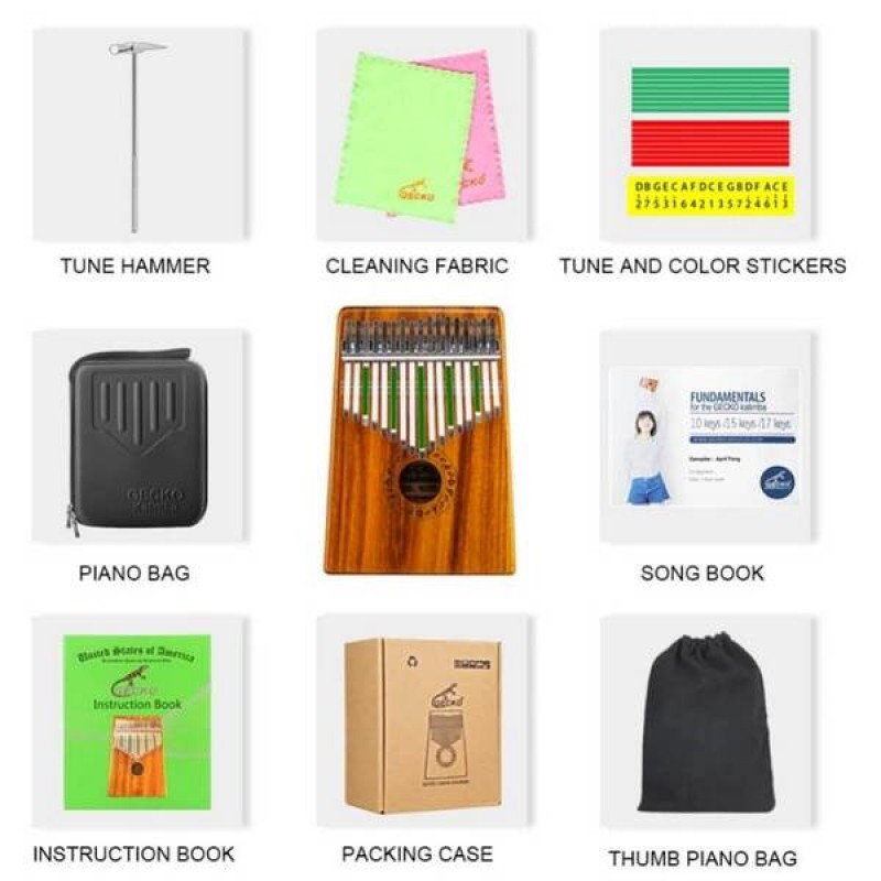 GECKO 17 Key Acacia(KOA) Kalimba | K17K